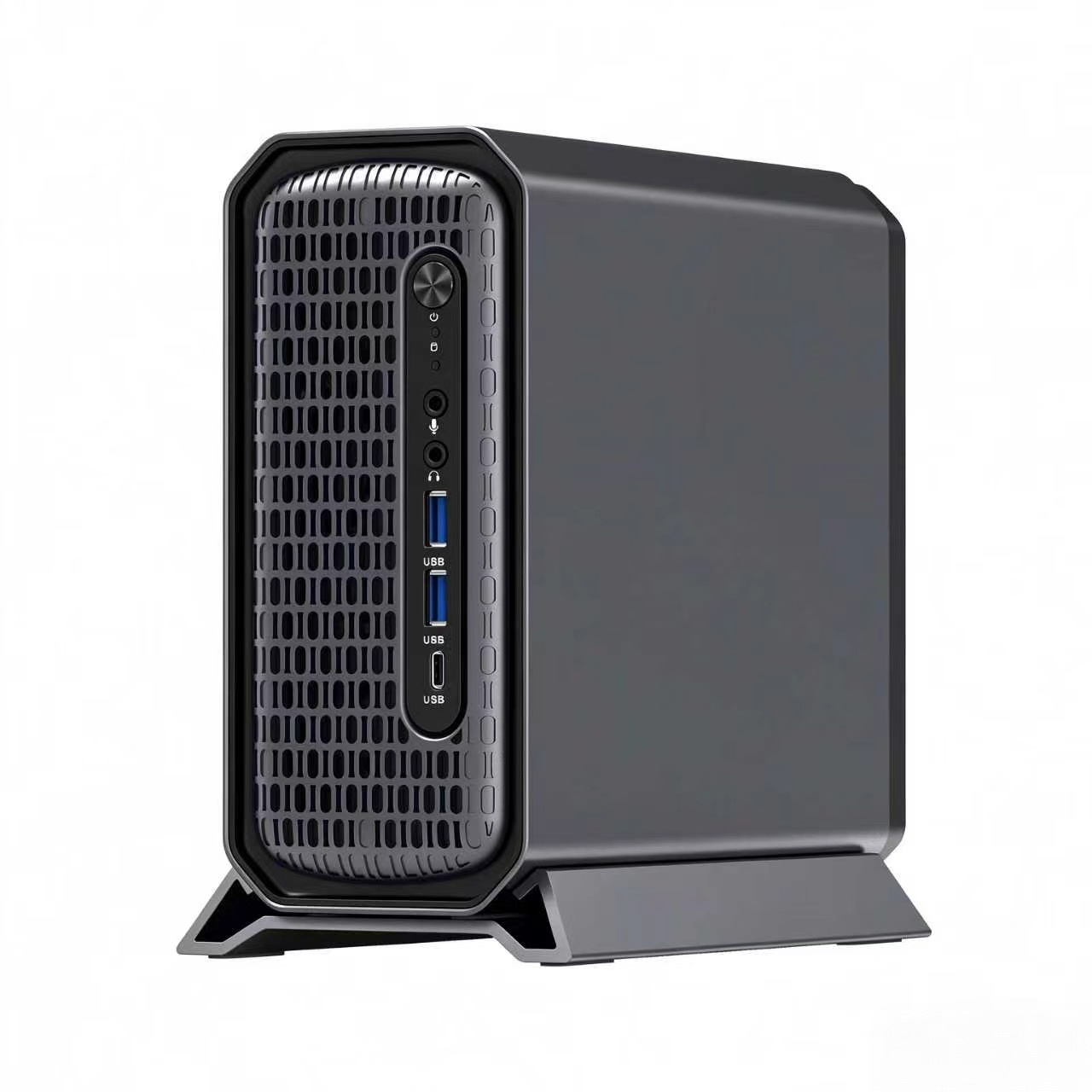 StarMang GT3 Ultra-Compact AI Edge Workstation, 3.5L Half-Height Desktop SFF Mini PC, Intel 12th-14th Gen i3/i5/i7 & AMD Ryzen 7000/9000 Compatible,  Local LLM Deployment for AI Inference, CAD Simulation & AI Image/Video Generation