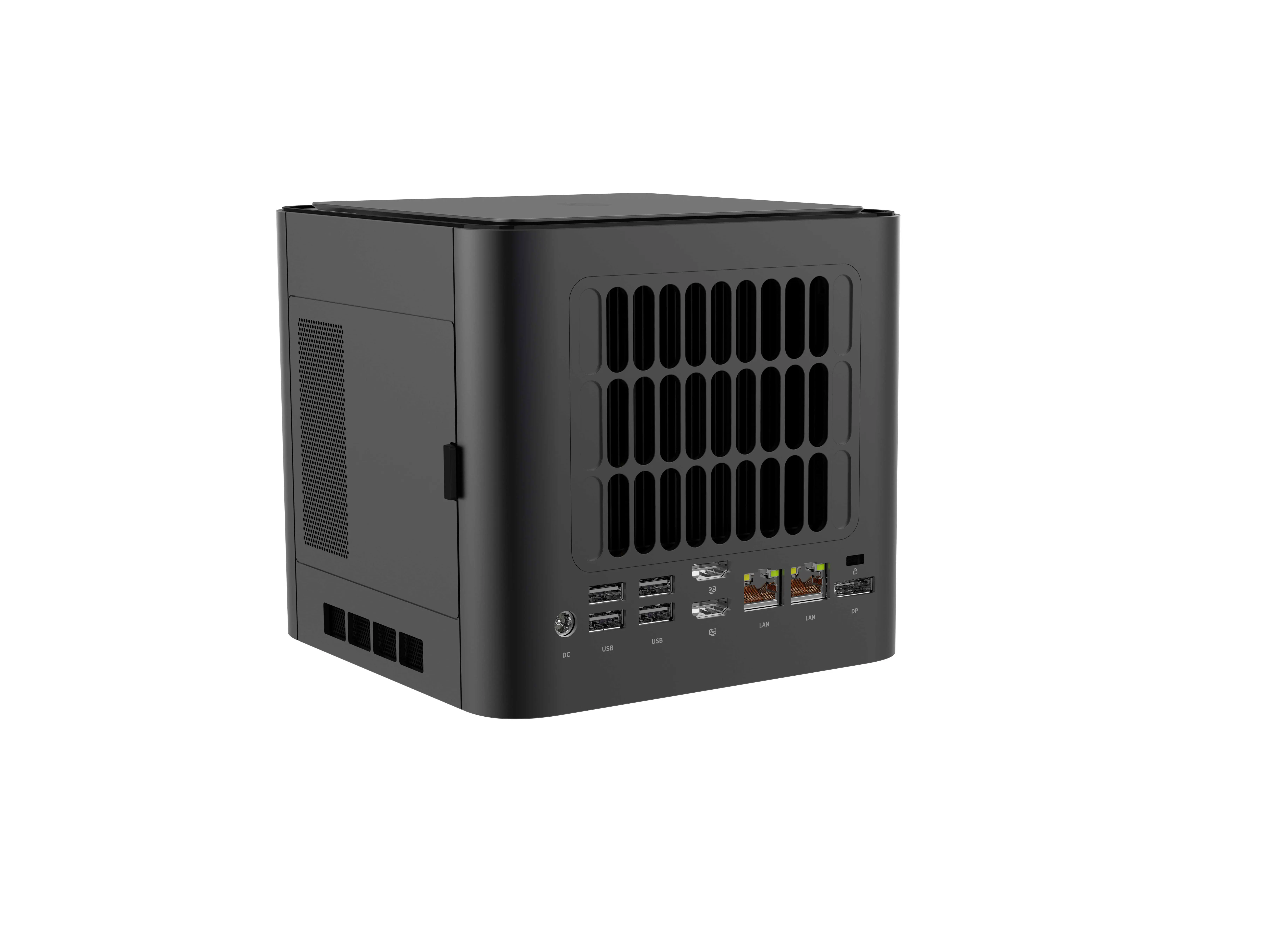 C10LS Supercomputing Mini PC, AMD Ryzen AI Max+ 395 AIPC, 4-Screen Simultaneous Display, Magnetic Quick-Release DIY Upgrade, 128GB LPDDR5X, 4TB PCIe4.0 M.2, Dual 2.5G Ethernet, Windows11 Linux Mini Computer for Local Large AI Model Deployment